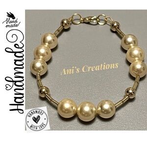 🎉Handmade “Pearls & Bugle Glass” Bracelet by Ani’s Creations